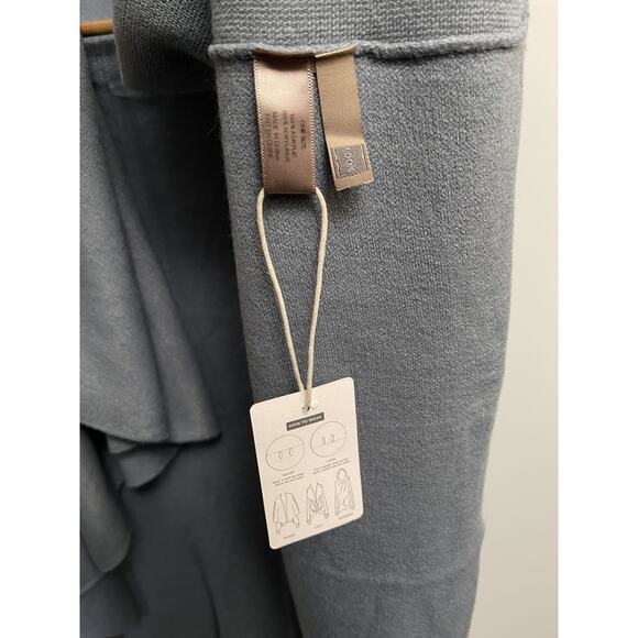 Look by M Everyday Cape Cardigan Blue Knit Casual One Size Fits Most - Picture 3 of 8